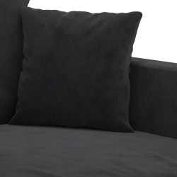 Canapé à 3 places Noir 180 cm Velours 634062634062