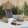 Transat en bambou avec sangles tissées noires 55 x 200 x 30 cm 634066634066