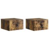 Cabinet de chevet mural 2 pcs Chêne fumé 33 x 34,5 x 20 cm 634082634082