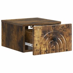 Cabinet de chevet mural 2 pcs Chêne fumé 33 x 34,5 x 20 cm 634082634082