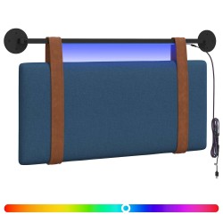 Tête de lit suspendue Avec lumière LED Bleu PU antique 634084634084