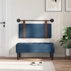 Tête de lit suspendue Avec lumière LED Bleu PU antique 634084634084