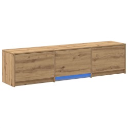 Meuble TV avec LED 165 x 34 x 40 cm Chêne artisan 634093634093