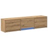 Meuble TV avec LED 165 x 34 x 40 cm Chêne artisan 634093634093