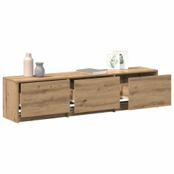 Meuble TV avec LED 165 x 34 x 40 cm Chêne artisan 634093634093