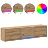 Meuble TV avec LED 165 x 34 x 40 cm Chêne artisan 634093634093