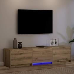 Meuble TV avec LED 165 x 34 x 40 cm Chêne artisan 634093634093