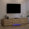 Meuble TV avec LED 165 x 34 x 40 cm Chêne artisan 634093634093