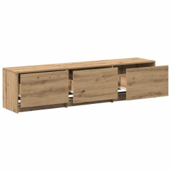 Meuble TV avec LED 165 x 34 x 40 cm Chêne artisan 634093634093