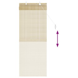 Store enrouleur Naturel 40 x 160 cm Bambou 634094634094