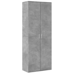 Buffet haut gris béton 70x35x180 cm bois d'ingénierie 634098634098
