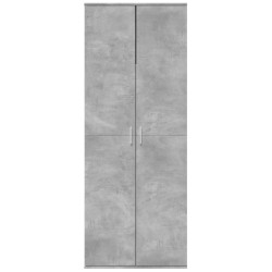 Buffet haut gris béton 70x35x180 cm bois d'ingénierie 634098634098