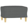 Fauteuil avec repose-pied Gris foncé 60 cm Tissu 634100634100