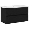 Meuble de Lavabo de Salle de Bain Chêne noir 80 x 39 x 62 cm 634102634102