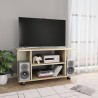 Meuble TV et roulettes chêne sonoma 80x40x45 cm bois ingénierie 634106634106