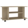 Meuble TV et roulettes chêne sonoma 80x40x45 cm bois ingénierie 634106634106