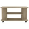 Meuble TV et roulettes chêne sonoma 80x40x45 cm bois ingénierie 634106634106