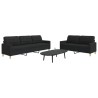 Ensemble de canapés 2 pcs noir tissu 634110634110