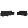 Ensemble de canapés 2 pcs noir tissu 634110634110