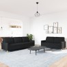 Ensemble de canapés 2 pcs noir tissu 634110634110