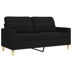 Ensemble de canapés 2 pcs noir tissu 634110634110