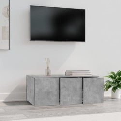Meuble TV Gris béton 80x34x30 cm Bois d'ingénierie 634113634113