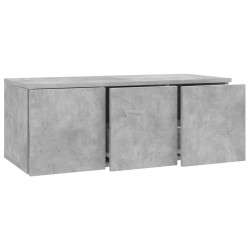 Meuble TV Gris béton 80x34x30 cm Bois d'ingénierie 634113634113
