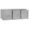 Meuble TV Gris béton 80x34x30 cm Bois d'ingénierie 634113634113