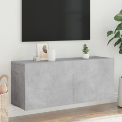 Meuble TV mural gris béton 100x30x41 cm 634114634114