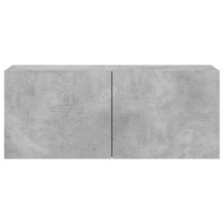 Meuble TV mural gris béton 100x30x41 cm 634114634114