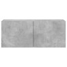 Meuble TV mural gris béton 100x30x41 cm 634114634114