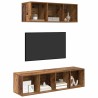 Ensemble meuble TV 2 pcs Bois Ancien Bois d'ingénierie 634115634115
