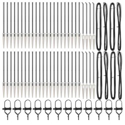 Piquet de clôture à enfoncer au sol 52 pc Gris 634120634120