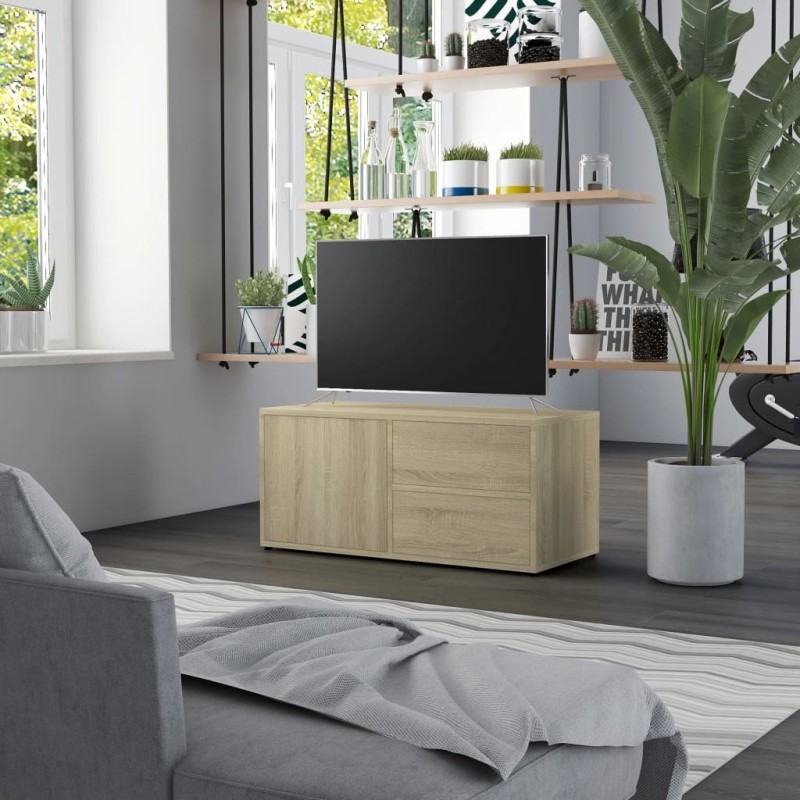 Meuble TV Chêne sonoma 80x34x36 cm Bois d'ingénierie 634123634123