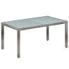 Salon de jardin 7 pcs avec coussins Résine tressée Gris 634128634128