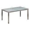 Salon de jardin 7 pcs avec coussins Résine tressée Gris 634128634128