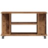 Meuble TV avec roulettes vieux bois 80x40x45 cm bois ingénierie 634130634130