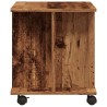 Meuble TV avec roulettes vieux bois 80x40x45 cm bois ingénierie 634130634130