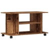 Meuble TV avec roulettes vieux bois 80x40x45 cm bois ingénierie 634130634130