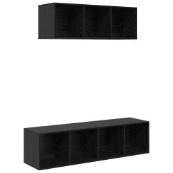 Ensemble meuble TV 2 pcs Chêne noir Bois d'ingénierie 634133634133
