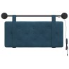 Tête de lit suspendue Avec lumière LED Bleu Velours 634135634135