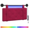 Tête de lit suspendue Avec lumière LED Bordeaux Velours 634136634136