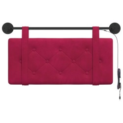Tête de lit suspendue Avec lumière LED Bordeaux Velours 634136634136
