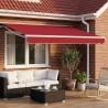 Auvent rétractable électrique Rouge et Blanc 3 x 2,5 m 634141634141