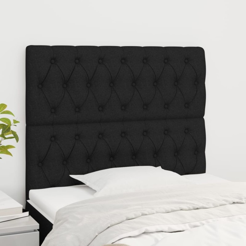 Tête de lit Noir 90x7x118/128 cm Tissu 634142634142