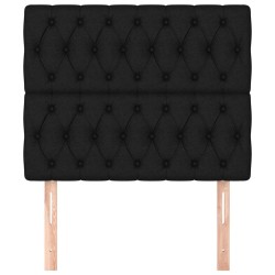 Tête de lit Noir 90x7x118/128 cm Tissu 634142634142