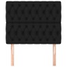 Tête de lit Noir 90x7x118/128 cm Tissu 634142634142