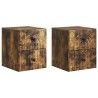 Cabinet de chevet mural 2 pcs Chêne fumé 33 x 34,5 x 40 cm 634144634144