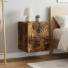 Cabinet de chevet mural 2 pcs Chêne fumé 33 x 34,5 x 40 cm 634144634144