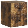Cabinet de chevet mural 2 pcs Chêne fumé 33 x 34,5 x 40 cm 634144634144